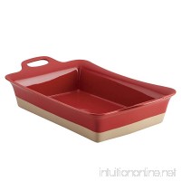 Rachael Ray Collection Stoneware Baker 9-Inch x 13-Inch Cherry - B076HLPJ1P